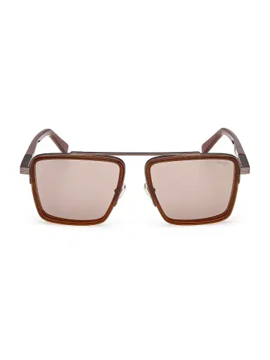 ZEGNA Men's 57MM Geometric Sunglasses - Opal Brown Bronze | Thumbnail 2 ZEGNA Men's 57MM Geometric Sunglasses - Opal Brown Bronze | Thumbnail 2
