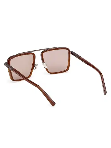ZEGNA Men's 57MM Geometric Sunglasses - Opal Brown Bronze | Thumbnail 4 ZEGNA Men's 57MM Geometric Sunglasses - Opal Brown Bronze | Thumbnail 4