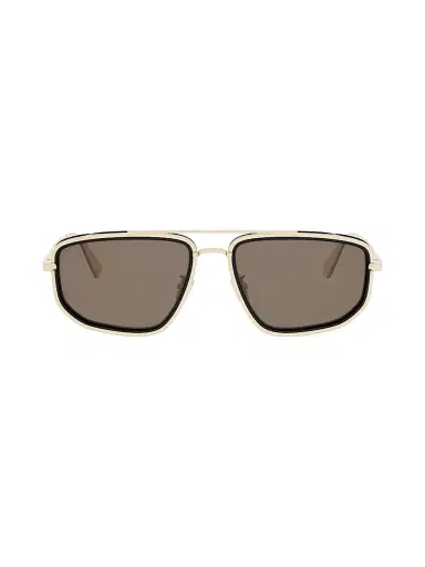 BVLGARI Women's B. Zero1 57MM Rectangular Sunglasses - Goldother Brown | Thumbnail 2