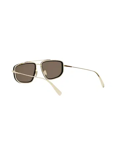 BVLGARI Women's B. Zero1 57MM Rectangular Sunglasses - Goldother Brown | Thumbnail 4