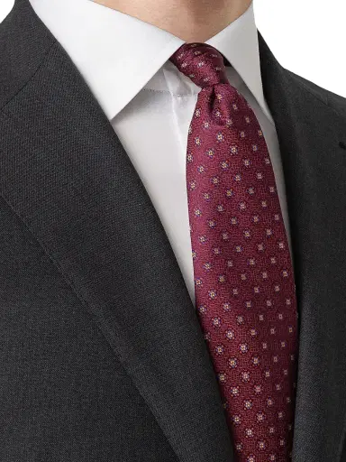 Eton Men's Medallion Silk Tie - Red | Thumbnail 2