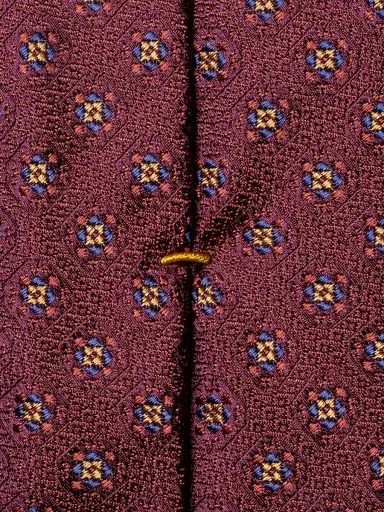 Eton Men's Medallion Silk Tie - Red | Thumbnail 4