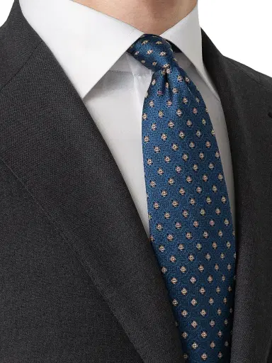 Eton Men's Medallion Silk Tie - Red | Thumbnail 6