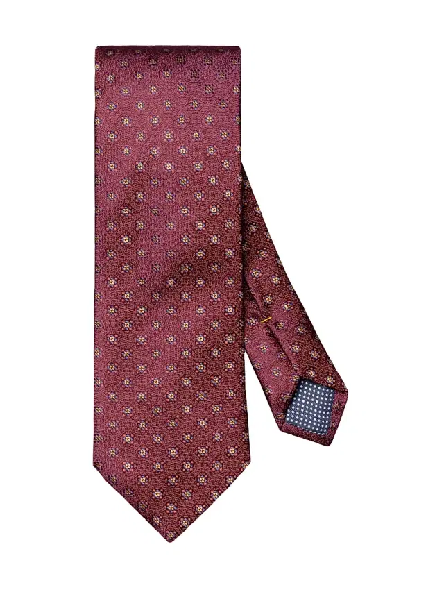 Men's Medallion Silk Tie - Red