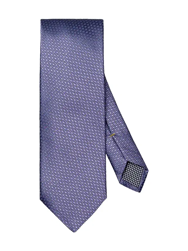 Men's Semi-Solid Woven Silk Tie - Purple