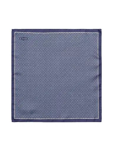 Eton Men's Geometric Silk Pocket Square - Navy | Thumbnail 2 Eton Men's Geometric Silk Pocket Square - Navy | Thumbnail 2