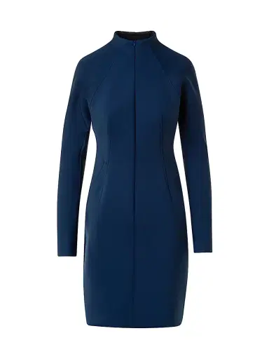 Akris Women's Techno Neoprene Minidress - Denim Blue - Size 12 | Thumbnail 1