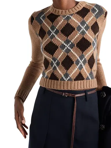 Prada Women's Cashmere Crewneck Sweater - Brown | Thumbnail 5 Prada Women's Cashmere Crewneck Sweater - Brown | Thumbnail 5