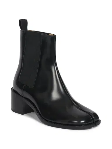 Maison Margiela Women's Tabi City 60MM Leather Chelsea Boots - Black | Thumbnail 2 Maison Margiela Women's Tabi City 60MM Leather Chelsea Boots - Black | Thumbnail 2