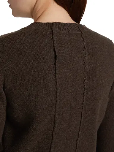 MM6 MAISON MARGIELA Women's V-Neck Wool-Blend Sweater - Brown - Size XL | Thumbnail 6 MM6 MAISON MARGIELA Women's V-Neck Wool-Blend Sweater - Brown - Size XL | Thumbnail 6