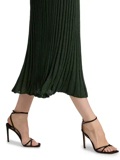 Zimmermann Women's Pleated Ribbed Midi-Skirt - Dark Green | Thumbnail 6 Zimmermann Women's Pleated Ribbed Midi-Skirt - Dark Green | Thumbnail 6