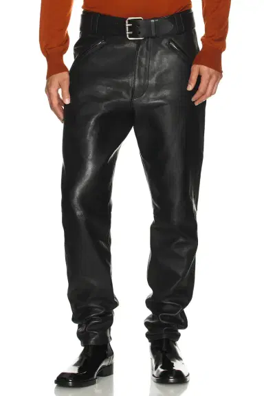 Saint Laurent Leather Pant | Thumbnail 3