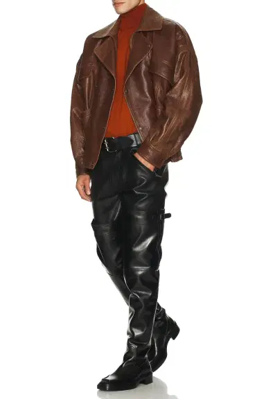 Saint Laurent Leather Pant | Thumbnail 5