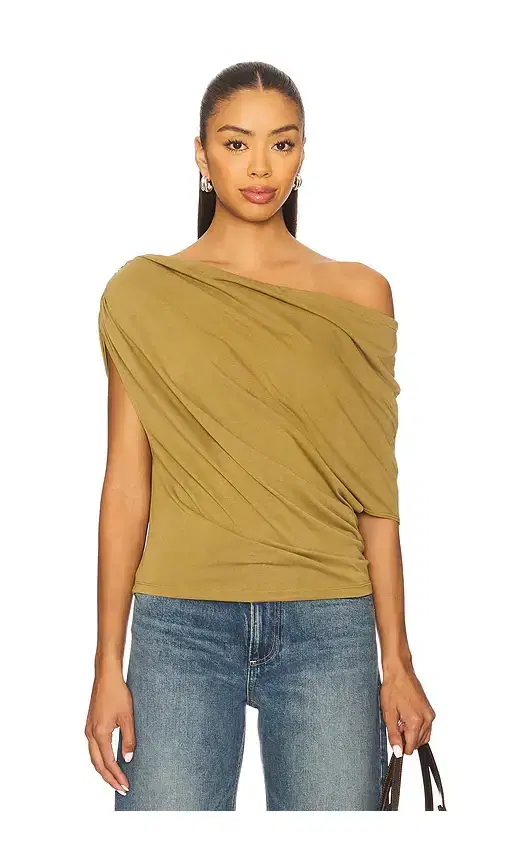 Blake Knit Top In Green Moss