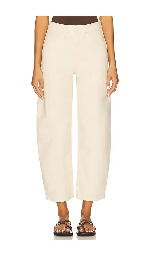 Good American Canvas Cropped Barrel Pants