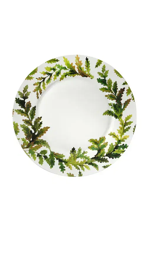 Chefanie Green Leaves Dinner Plate
