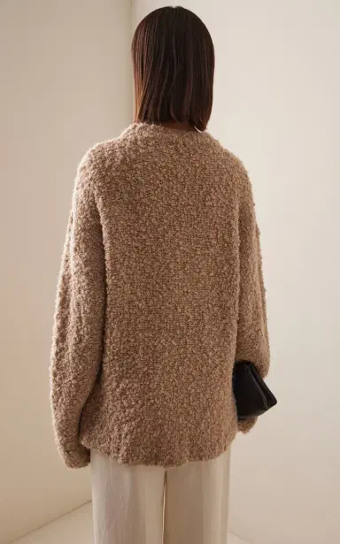 AMIYA Astrakan Textured Wool-Blend Sweater | Thumbnail 4