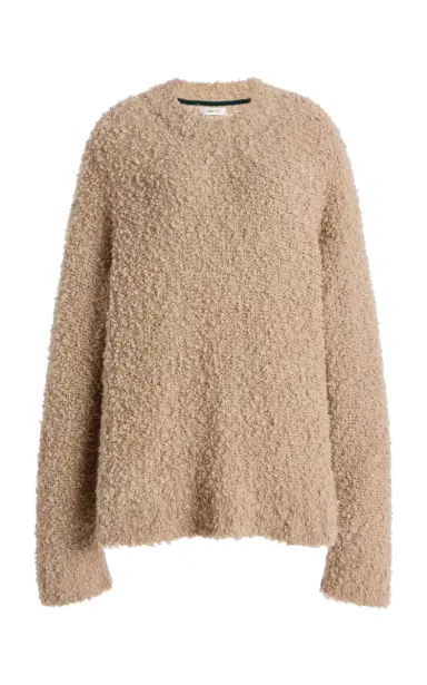 AMIYA Astrakan Textured Wool-Blend Sweater | Thumbnail 1