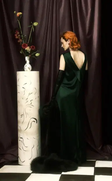 Altuzarra Sethie Silk Maxi Dress - Green | Thumbnail 3