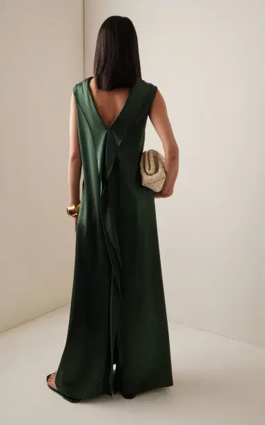 Altuzarra Sethie Silk Maxi Dress - Green | Thumbnail 6