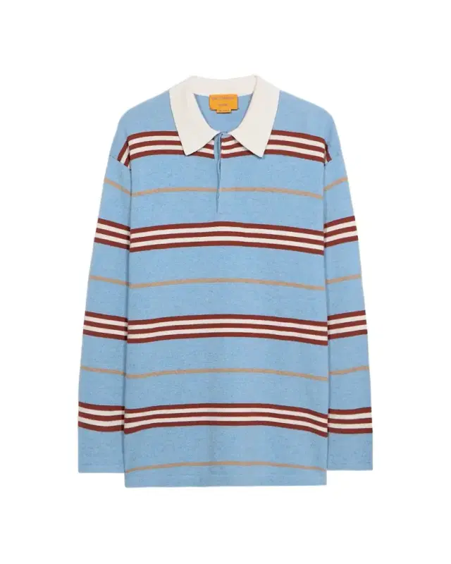 Striped Rugby - Heather Blue Combo