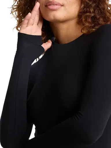 Commando Women's Ballet Long-Sleeve Bodysuit - Black | Thumbnail 5