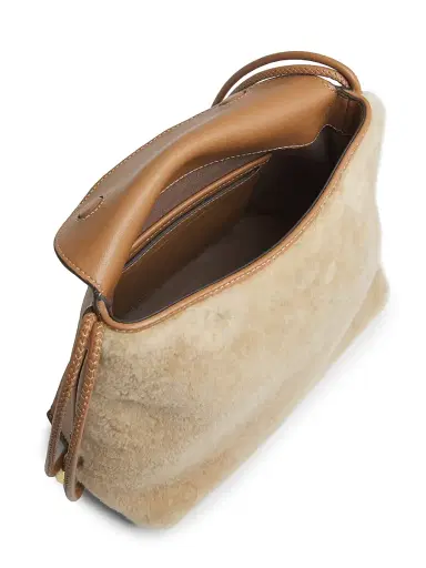 3.1 Phillip Lim Women's ID Petite Shearling & Leather Shoulder Bag - Camel | Thumbnail 4 3.1 Phillip Lim Women's ID Petite Shearling & Leather Shoulder Bag - Camel | Thumbnail 4