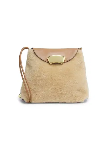 3.1 Phillip Lim Women's ID Petite Shearling & Leather Shoulder Bag - Camel | Thumbnail 1 3.1 Phillip Lim Women's ID Petite Shearling & Leather Shoulder Bag - Camel | Thumbnail 1