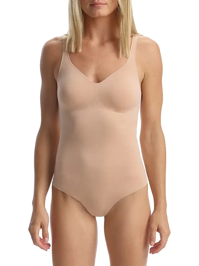 Commando Women's Butter Soft Support Sleeveless Bodysuit - Beige