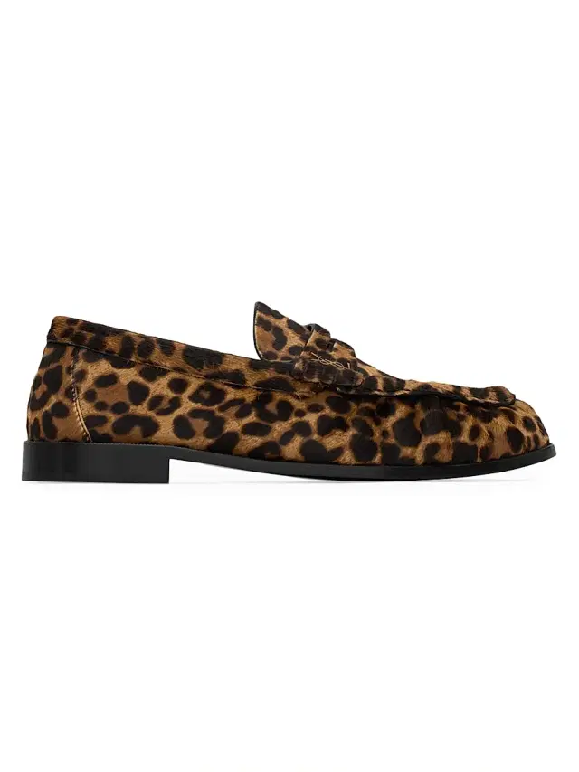 Women's Le Loafer Penny Slippers in Pony Hair Leather - Manto Naturale