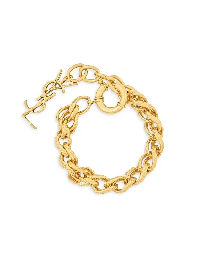 Women's Rope-Chain Bracelet in Metal - Brass Gold