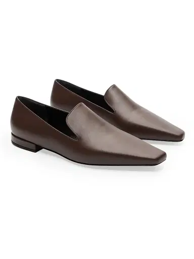 Loulou de Saison Women's Carole Leather Loafers - Brown - Size 9 | Thumbnail 2