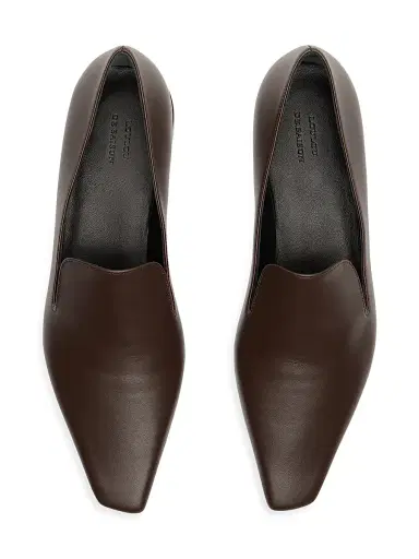Loulou de Saison Women's Carole Leather Loafers - Brown - Size 9 | Thumbnail 3