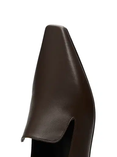 Loulou de Saison Women's Carole Leather Loafers - Brown - Size 9 | Thumbnail 4