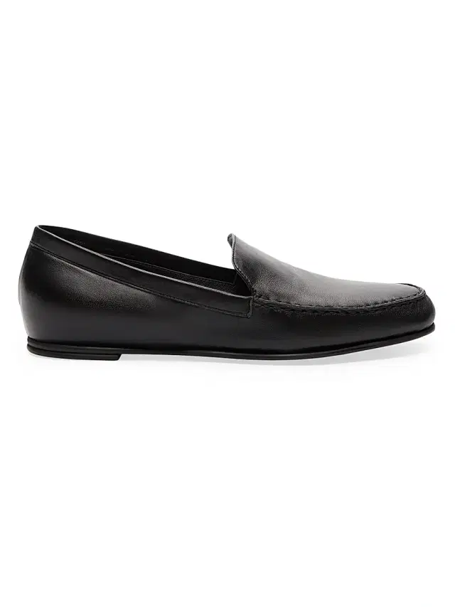 Loulou de Saison Women's Boros Classic Leather Loafers - Black