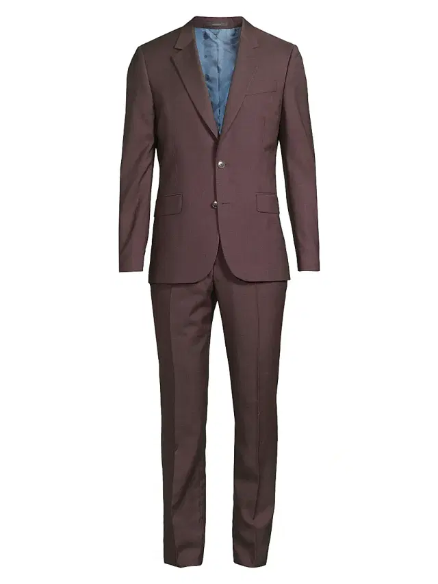 Men's Soho Fit Wool Suit - Purple