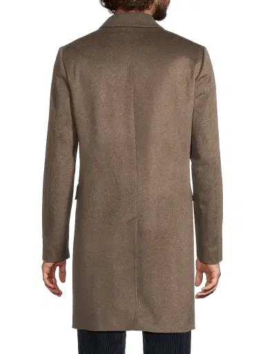 Paul Smith Men's Wool-Cashmere Single-Breasted Overcoat | Thumbnail 5 Paul Smith Men's Wool-Cashmere Single-Breasted Overcoat | Thumbnail 5