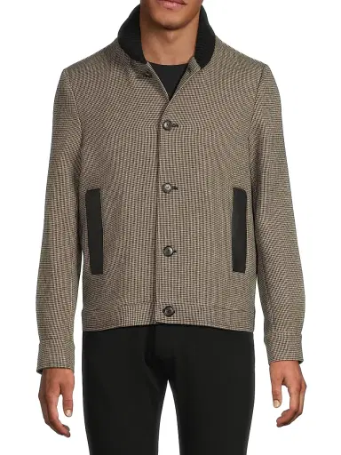 Paul Smith Men's Tribute to Photography Baseball Jacket - Grey Beige | Thumbnail 3 Paul Smith Men's Tribute to Photography Baseball Jacket - Grey Beige | Thumbnail 3