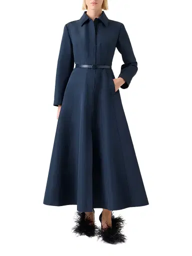 Akris Women's Ottoman Silk Belted Shirtdress | Thumbnail 2 Akris Women's Ottoman Silk Belted Shirtdress | Thumbnail 2