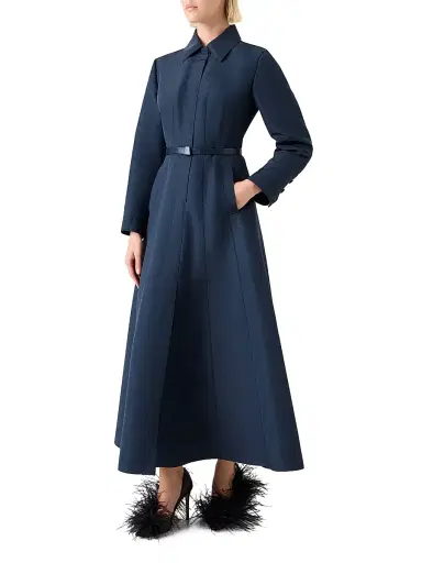 Akris Women's Ottoman Silk Belted Shirtdress | Thumbnail 3 Akris Women's Ottoman Silk Belted Shirtdress | Thumbnail 3