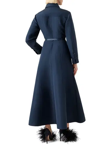 Akris Women's Ottoman Silk Belted Shirtdress | Thumbnail 4 Akris Women's Ottoman Silk Belted Shirtdress | Thumbnail 4