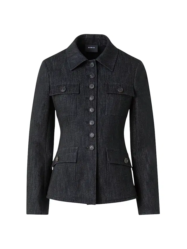 Akris Women's Delia Denim Jacket - Black Denim