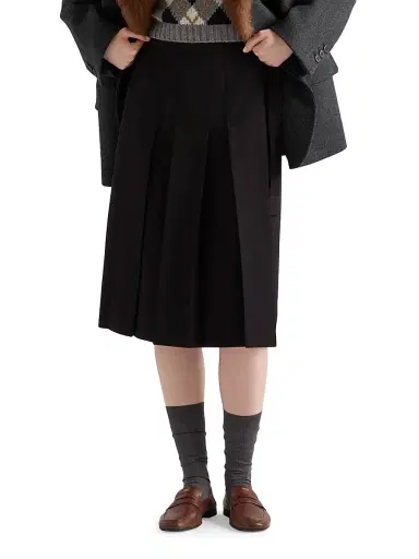 Prada Women's Sablé Satin Skirt - Black | Thumbnail 2