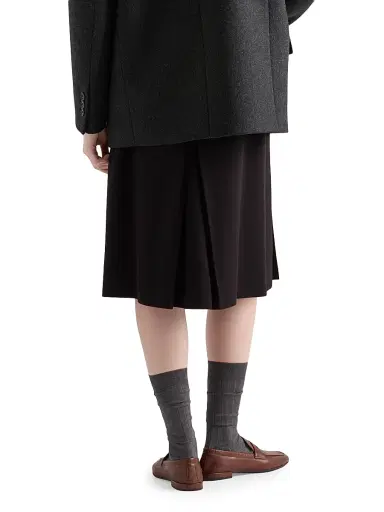 Prada Women's Sablé Satin Skirt - Black | Thumbnail 3