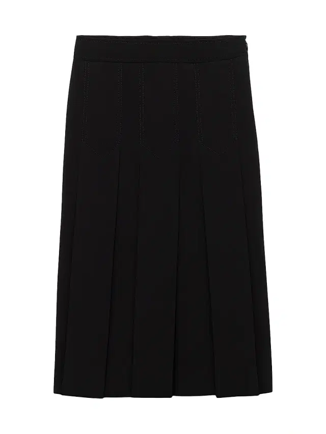 Women's Sablé Satin Skirt - Black