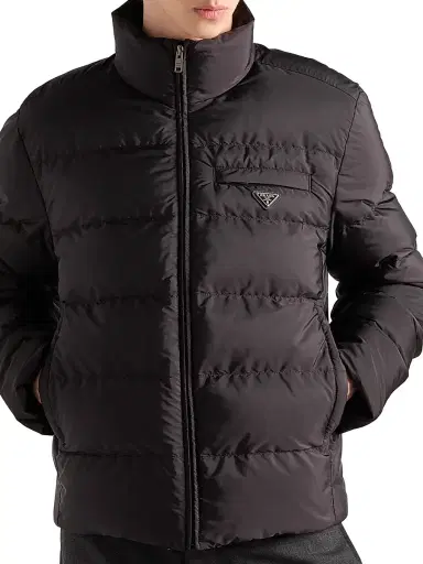 Prada Men's Medium-Weight Re-Nylon Down Jacket - Black - Size 50 | Thumbnail 2 Prada Men's Medium-Weight Re-Nylon Down Jacket - Black - Size 50 | Thumbnail 2