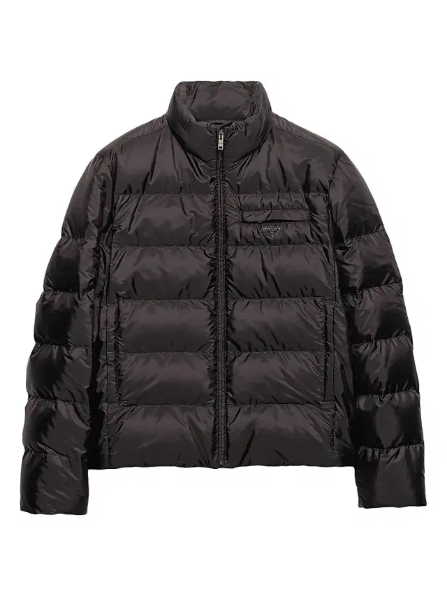 Men's Medium-Weight Re-Nylon Down Jacket - Black