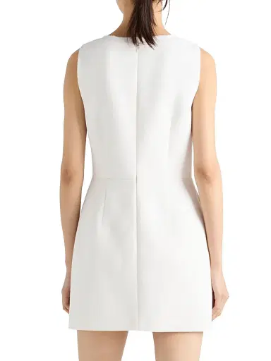 Prada Women's Natté Minidress - White | Thumbnail 3 Prada Women's Natté Minidress - White | Thumbnail 3