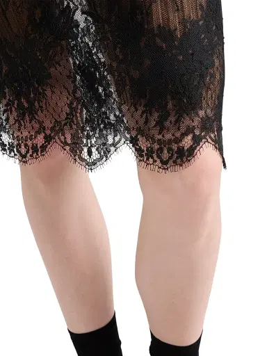 Prada Women's Lace Pencil Skirt - Black | Thumbnail 5