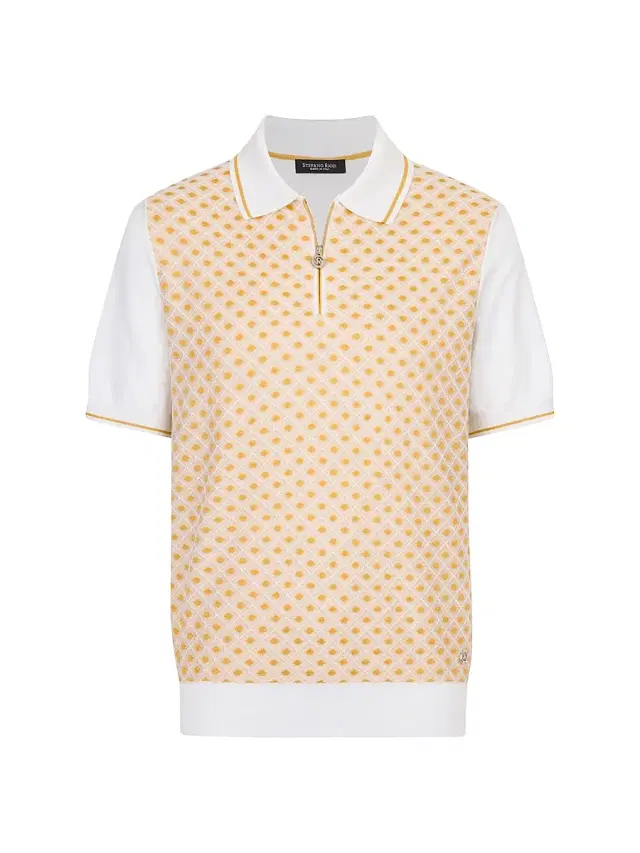 Men's Cotton Silk Zip Polo Shirt - Green